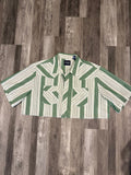 Vintage Green & White Wrangler Pearl Snap