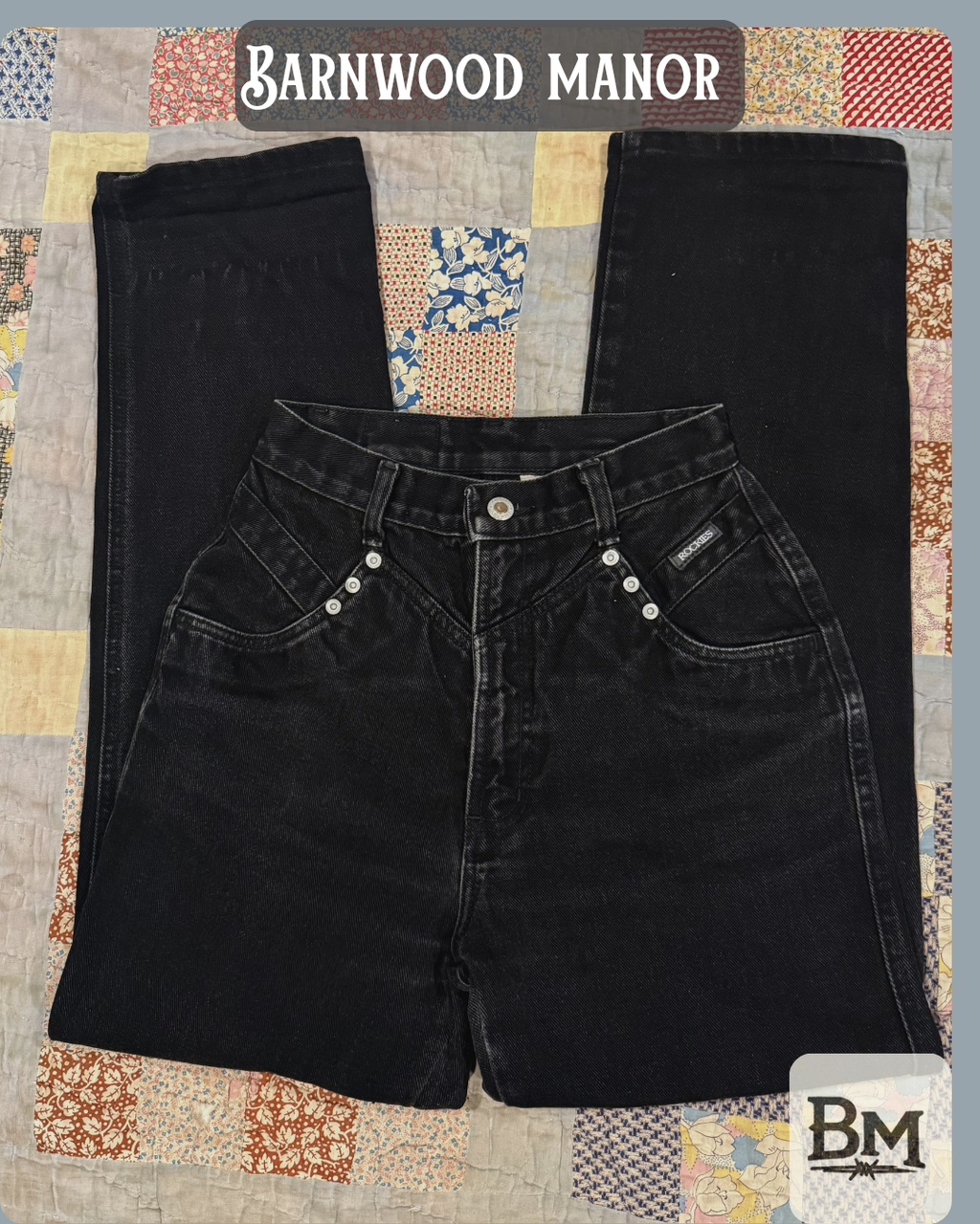 Vintage Midnight Black Rockies Jeans