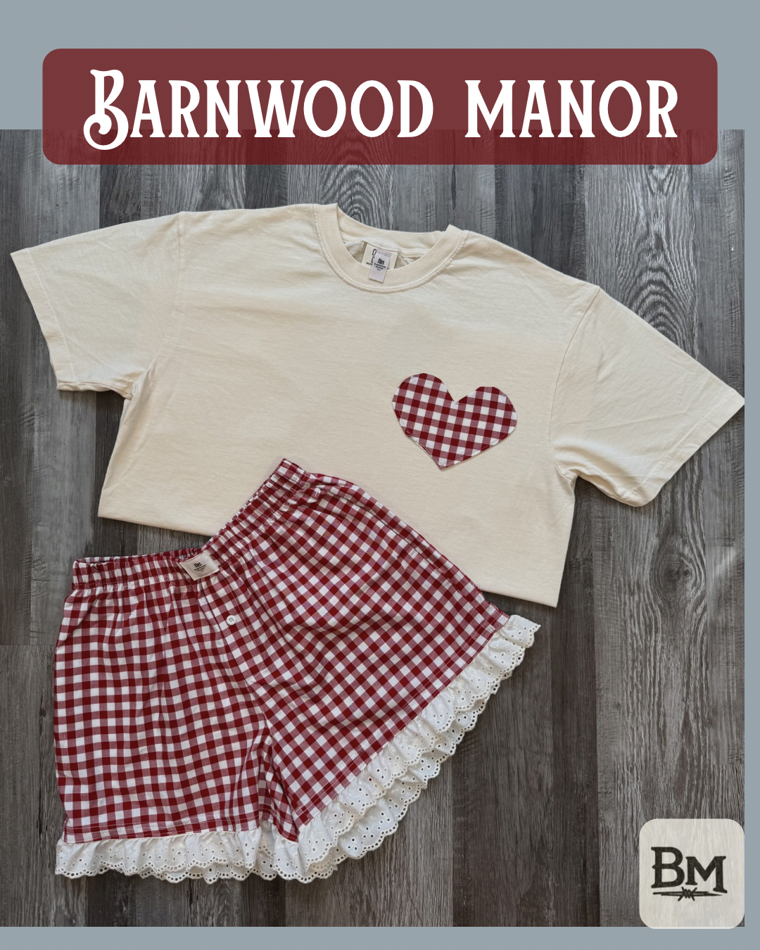 Gingham Heart Tee
