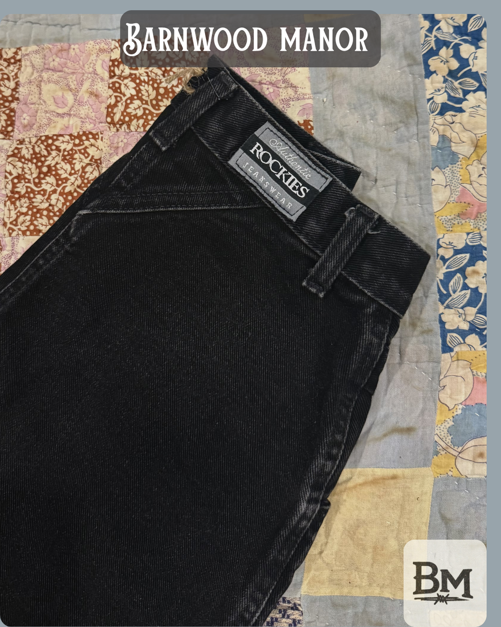 Vintage Midnight Black Rockies Jeans