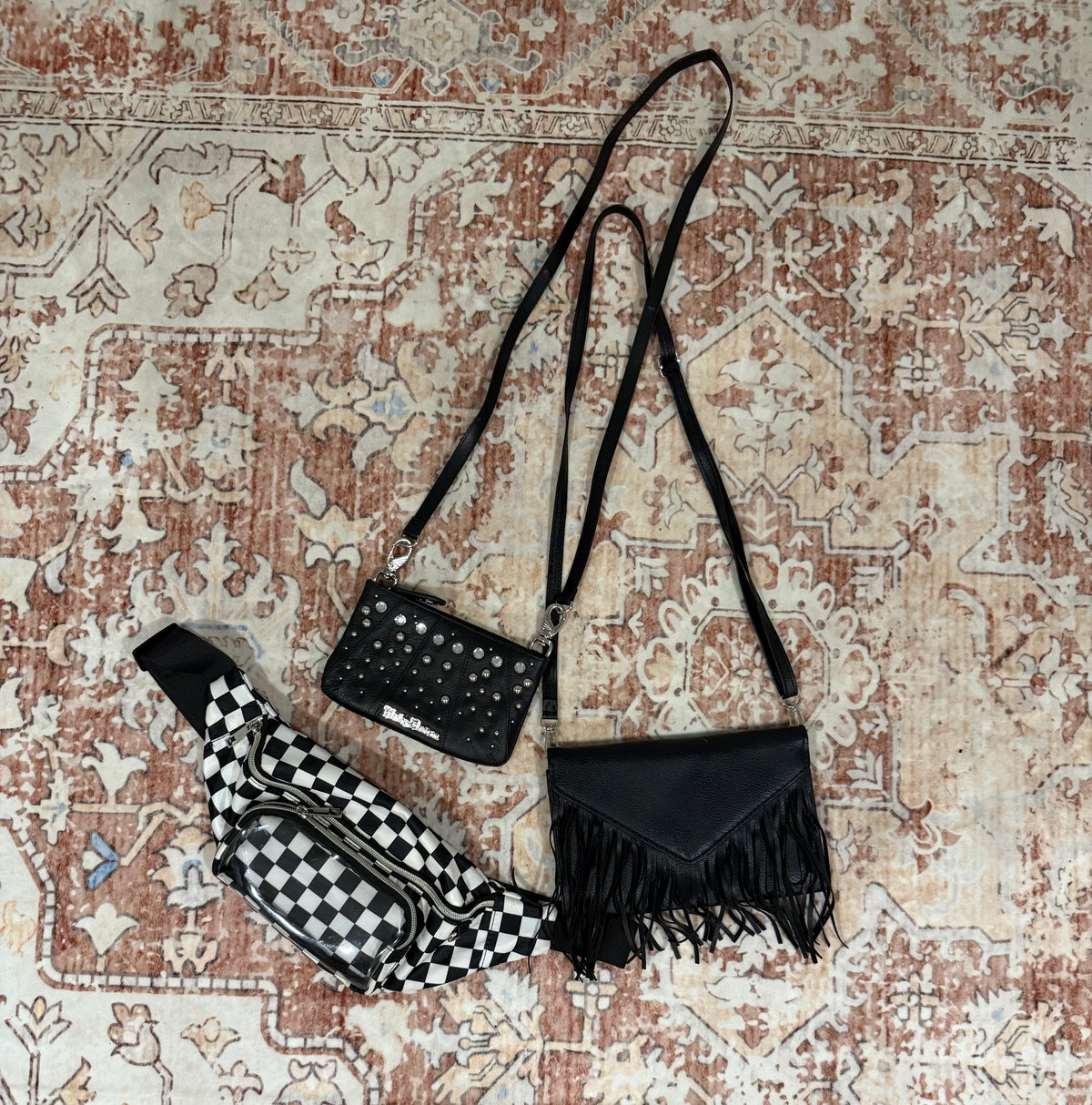 Checkered Cross Body Bag
