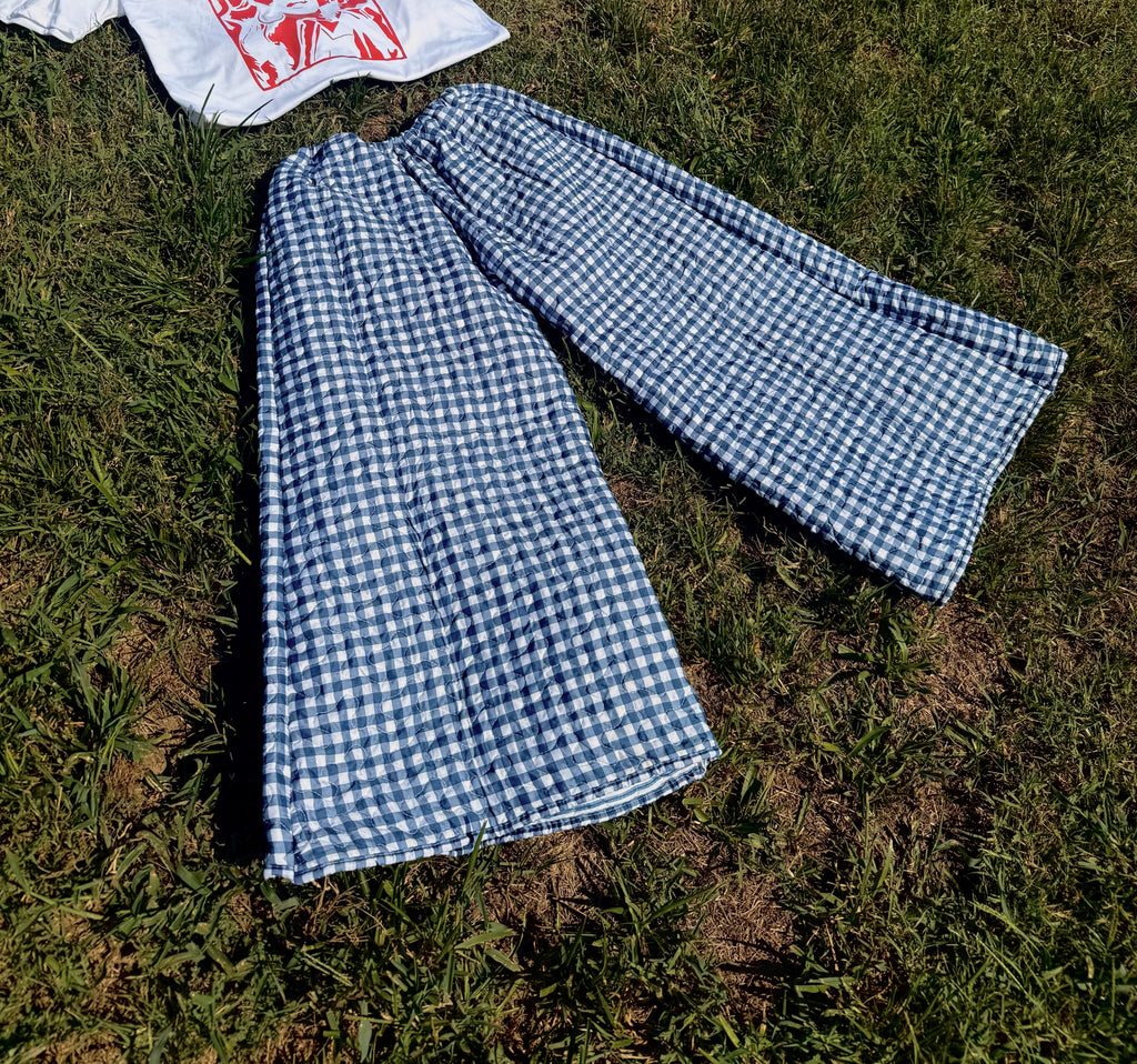 Barnwood Blue Quilt Pants