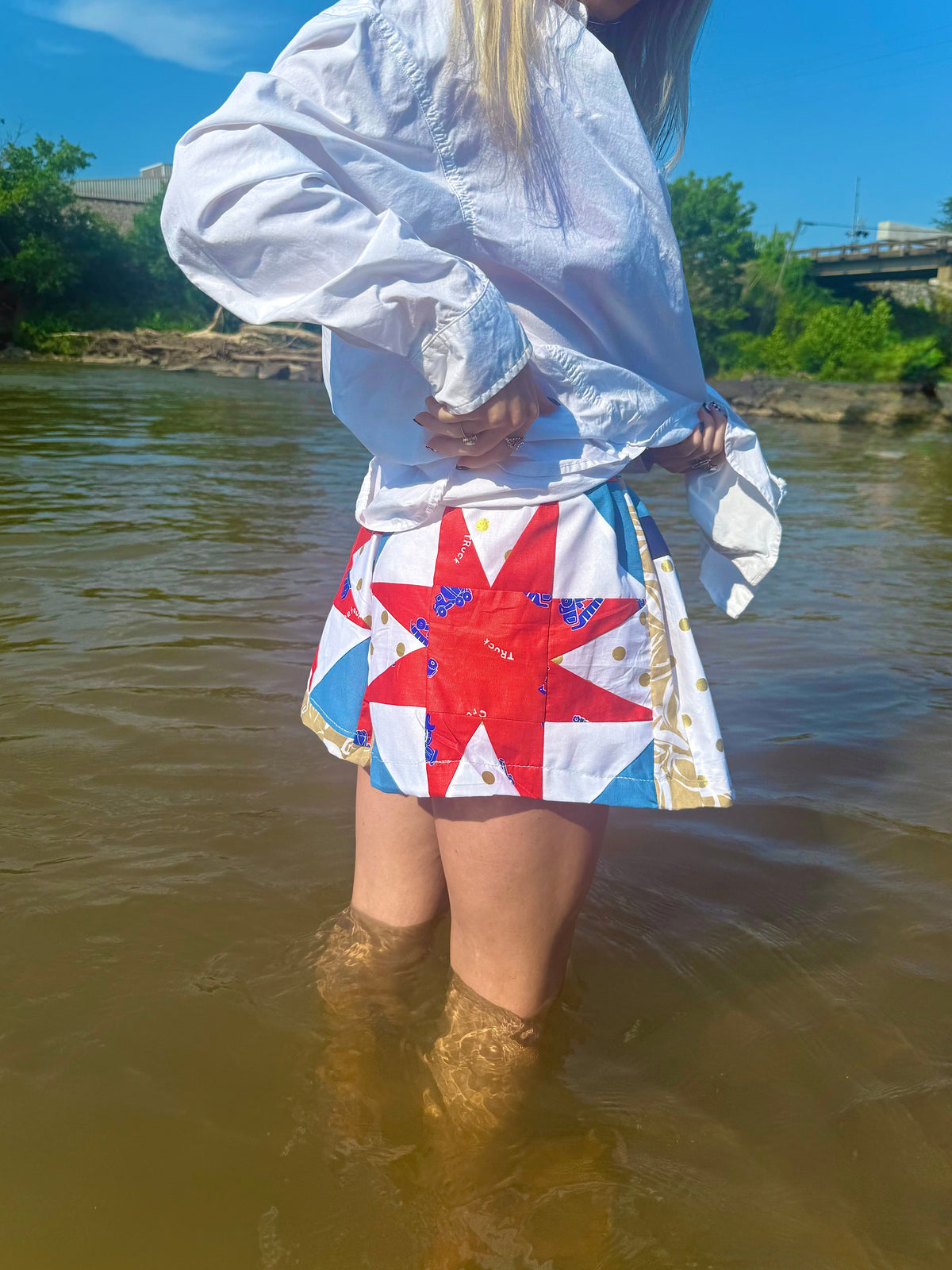 Stars & Stitch Vintage Quilt Shorts