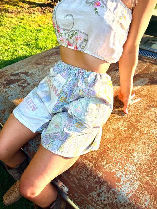 Carolina Queen Patchwork Shorts