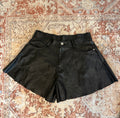 Flowy Leather Shorts