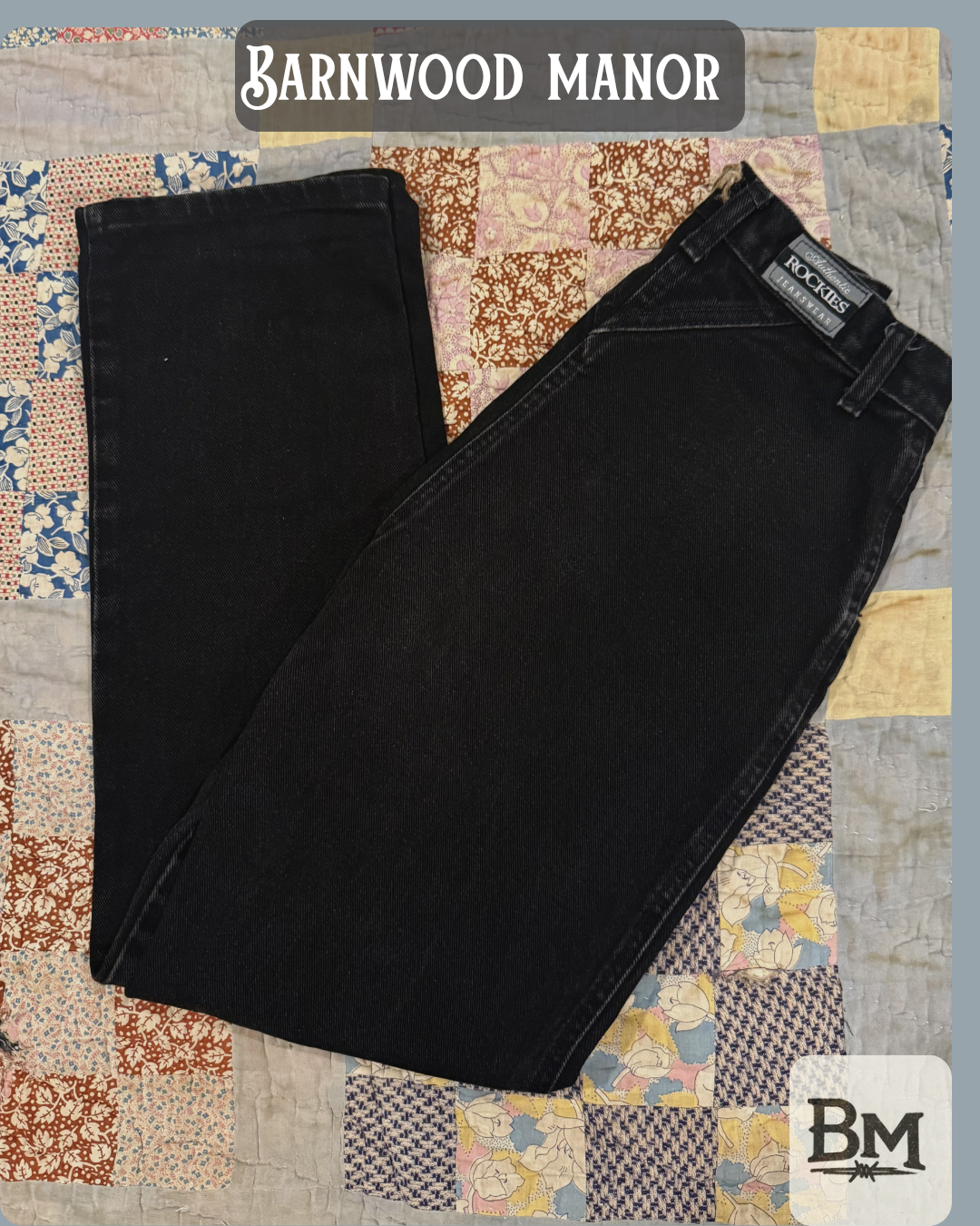 Vintage Midnight Black Rockies Jeans