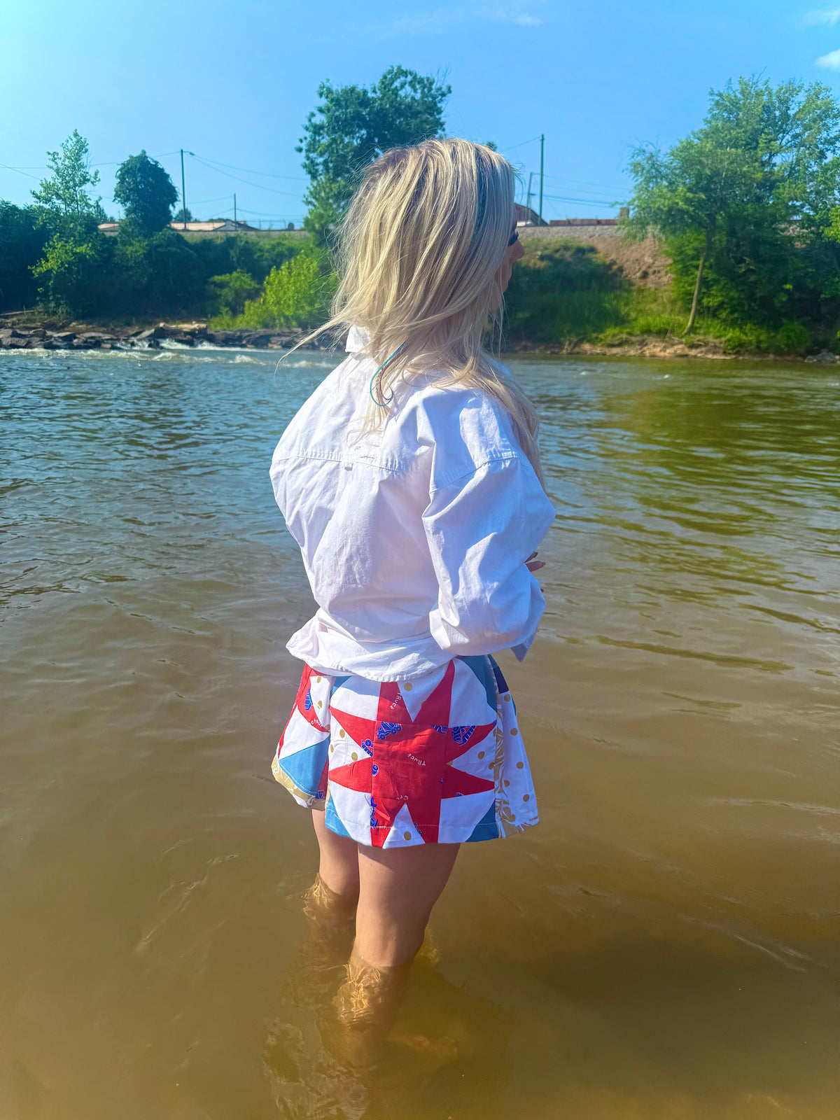 Stars & Stitch Vintage Quilt Shorts