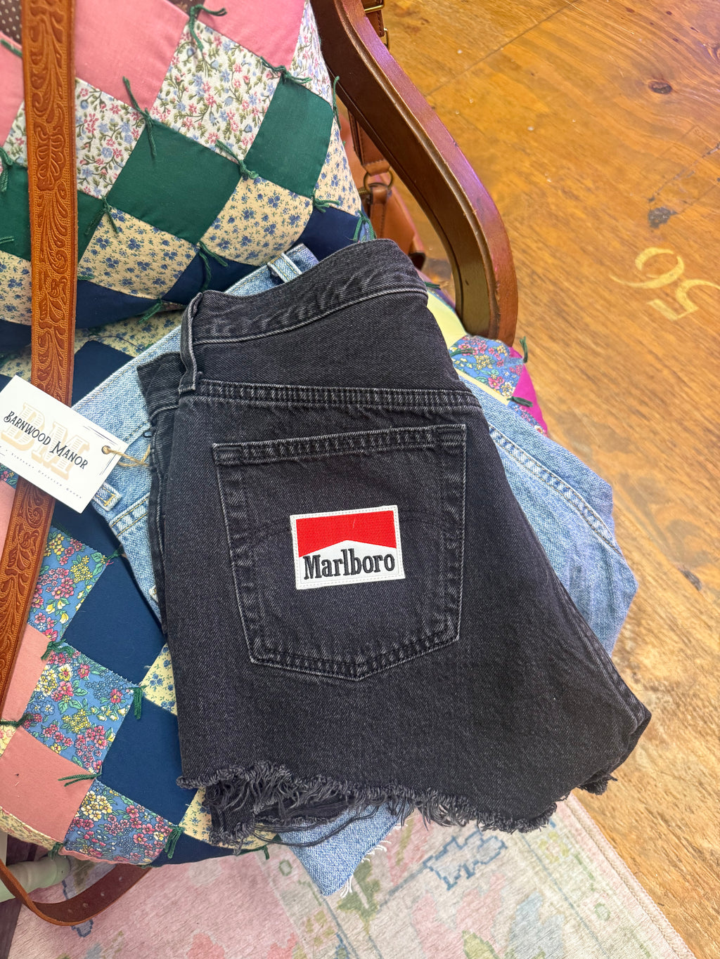 Black Marlboro Inspired Shorts