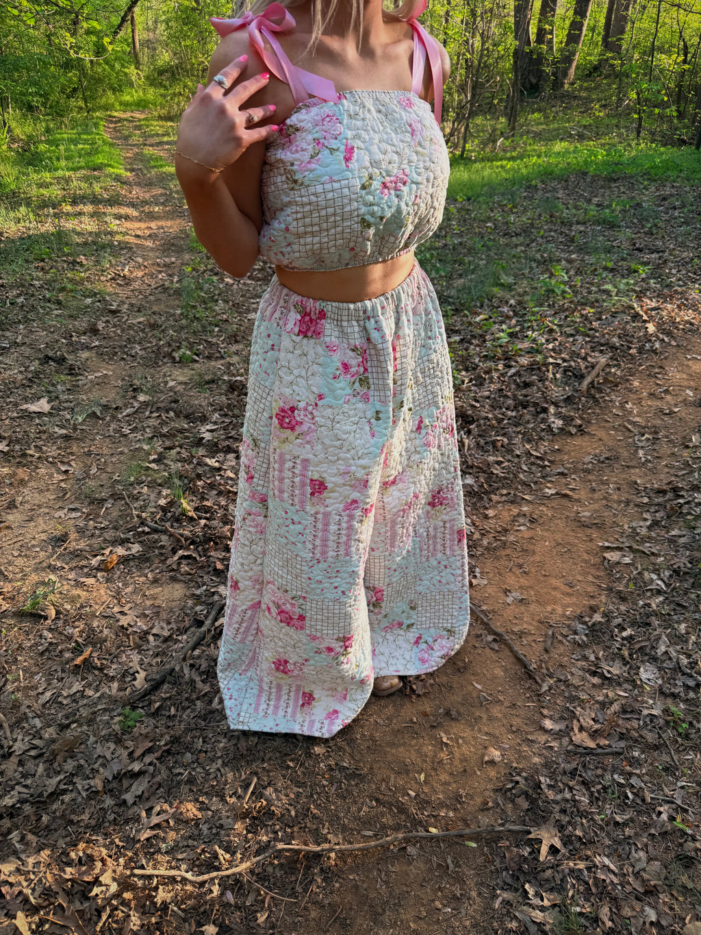 Blush Garden Quilted Set