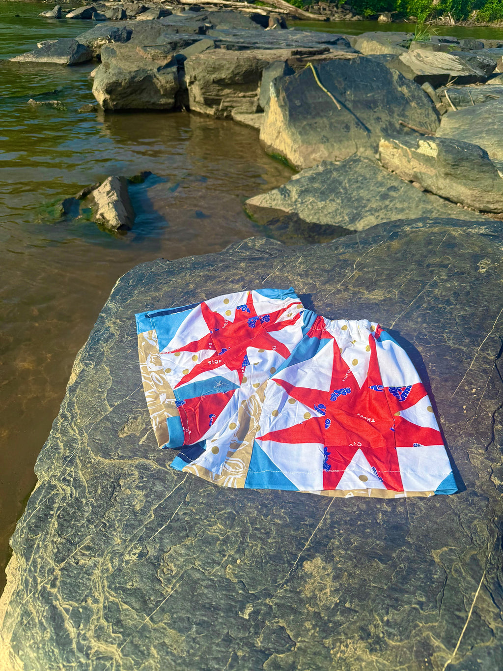 Stars & Stitch Vintage Quilt Shorts